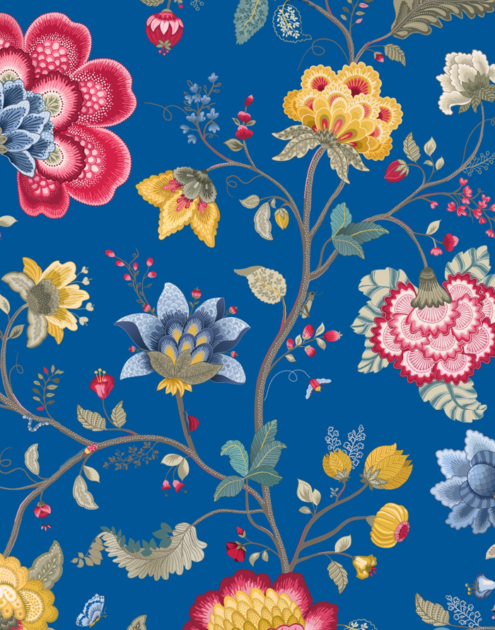 PiP III Behang Eijffinger Floral Fantasy Donker Blauw 341034 1