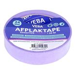 Afplaktape Paars | 24 mm x 50 m | Voor gevoelige ondergronden 1