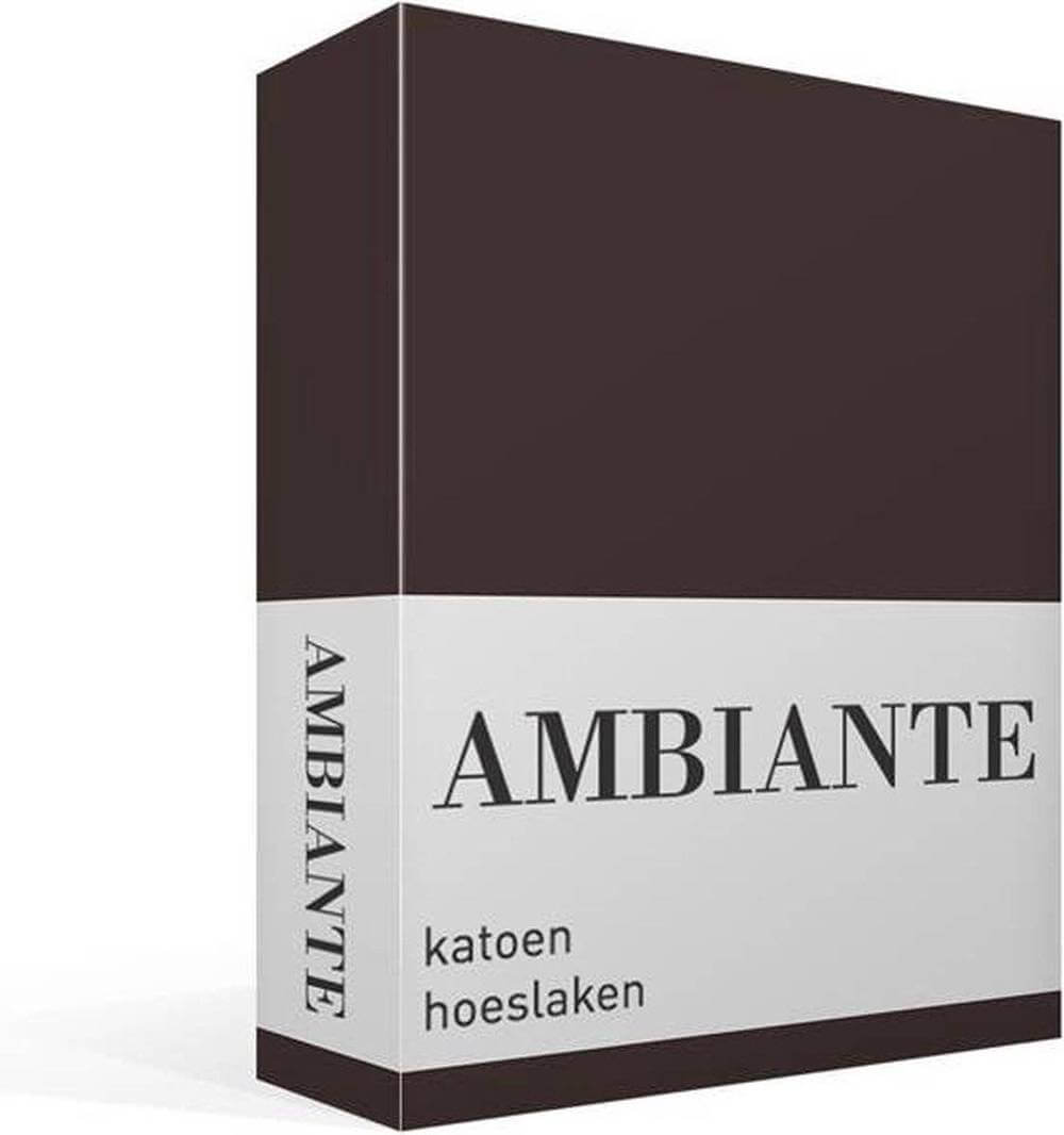 Ambiante Cotton Uni - Hoeslaken Bruin - Katoen 1