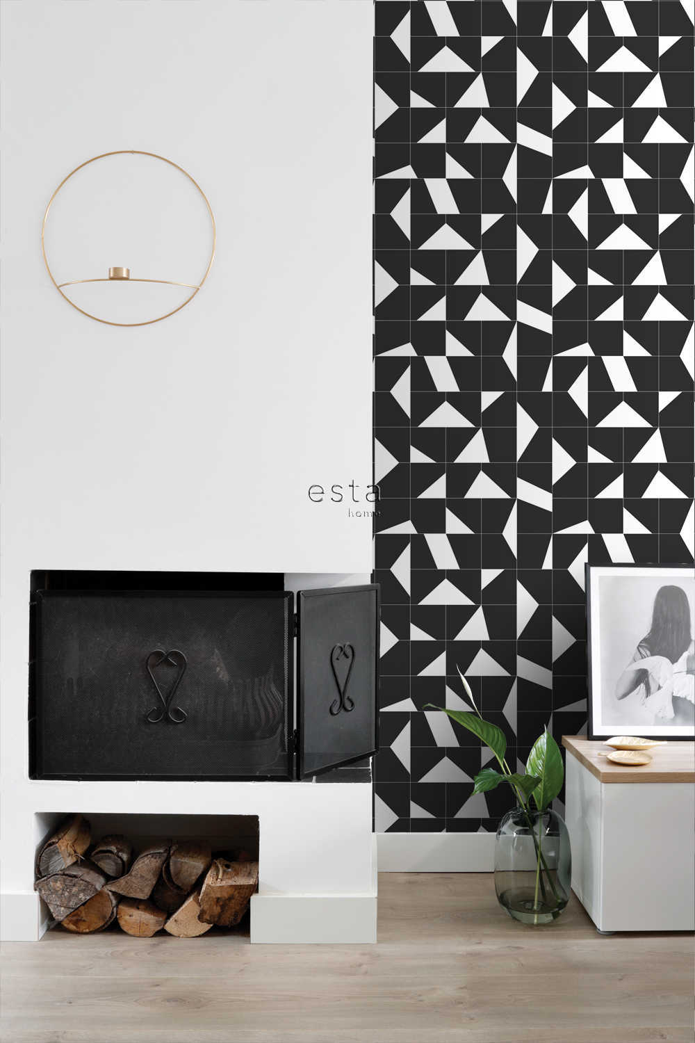 Behang Esta Home Black & White with a splash of Gold 139087 4