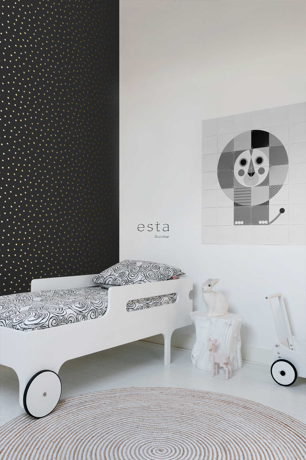 Behang Esta Home Black & White with a splash of Gold 139122 2