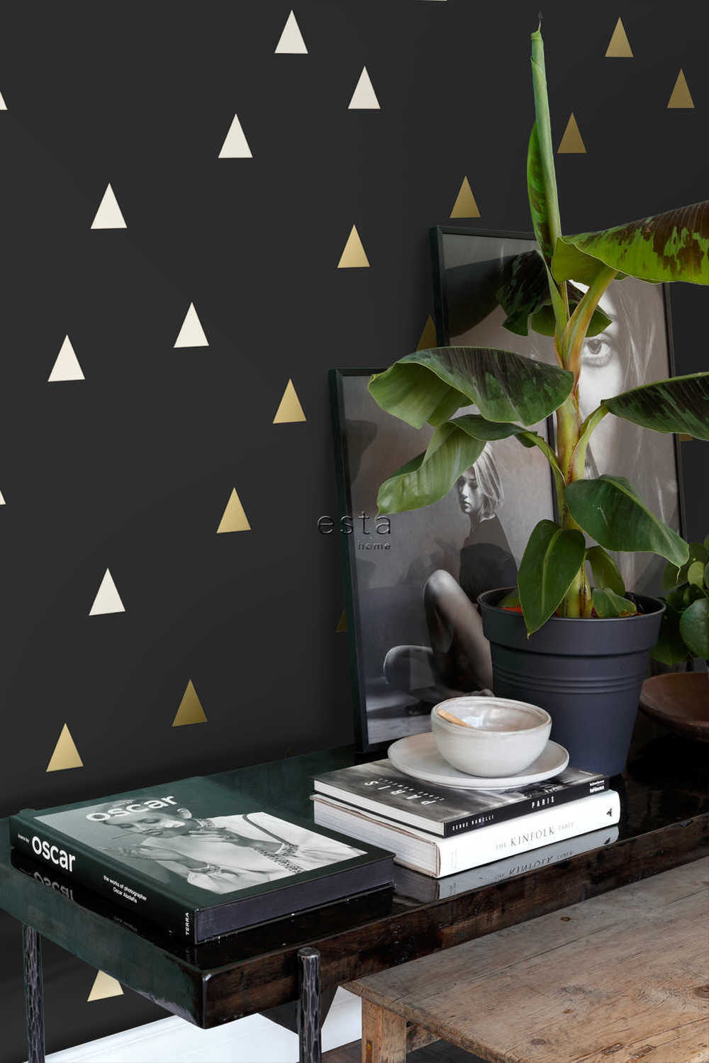 Behang Esta Home Black & White with a splash of Gold 139123 2