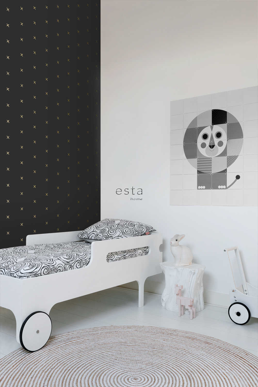 Behang Esta Home Black & White with a splash of Gold 139130 2