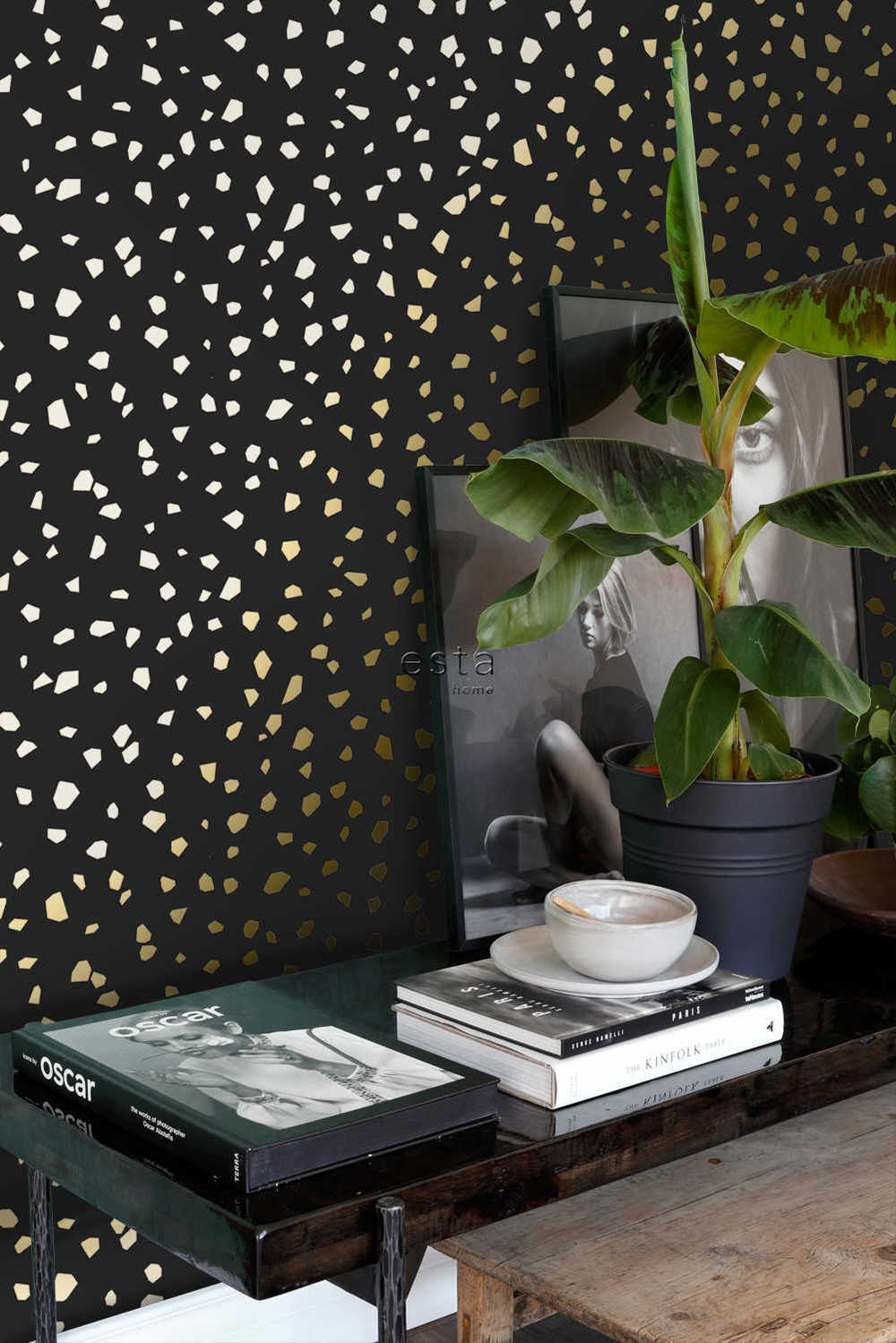 Behang Esta Home Black & White with a splash of Gold 139134 4