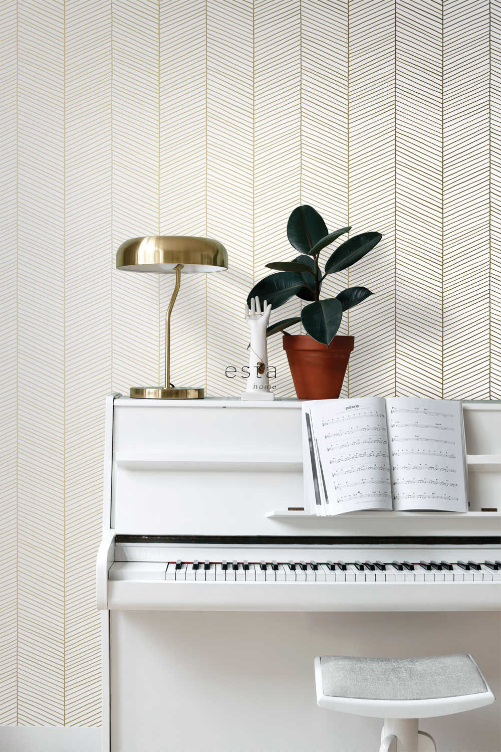 Behang Esta Home Black & White with a splash of Gold 139135 3