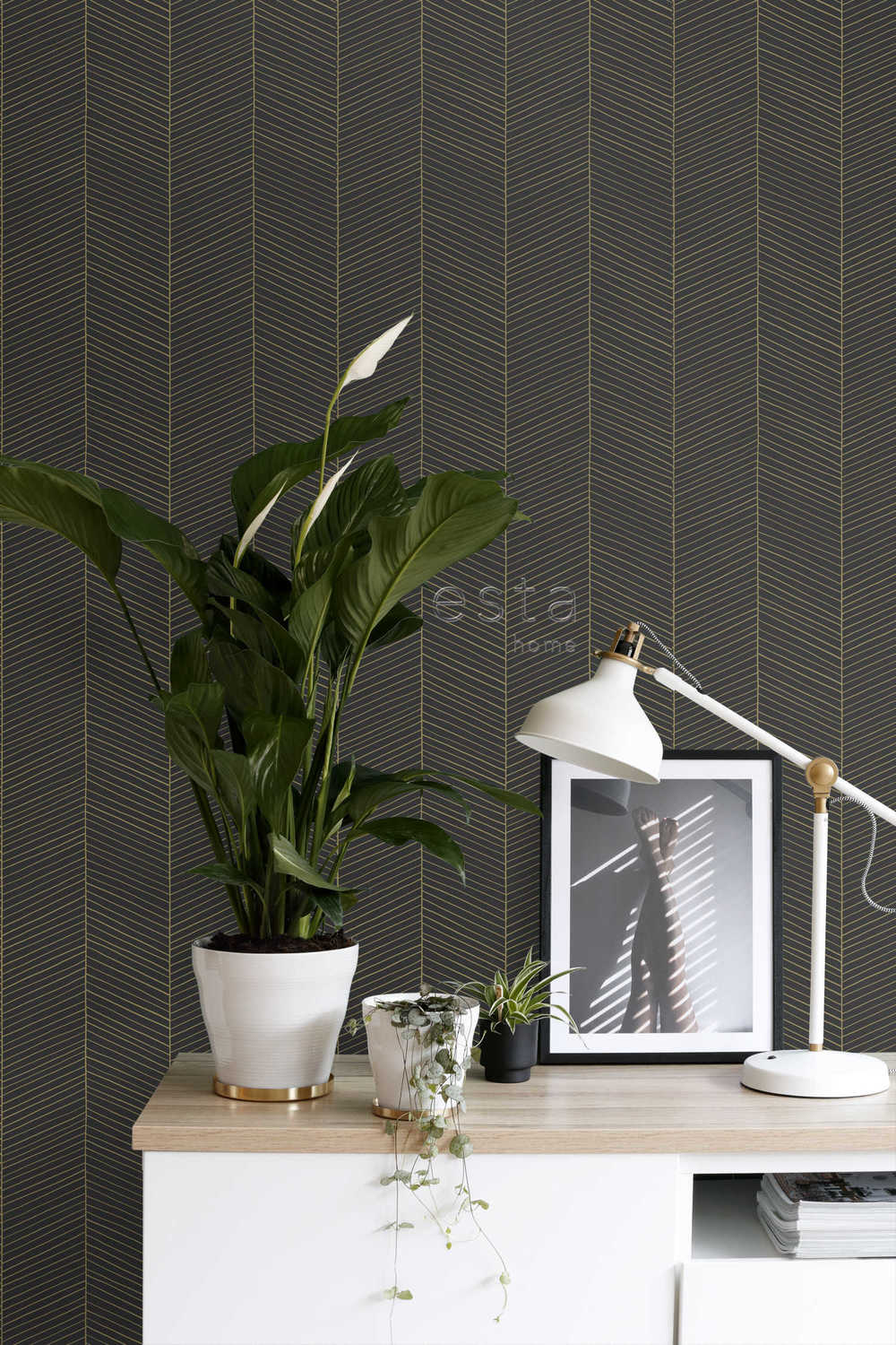 Behang Esta Home Black & White with a splash of Gold 139136 5