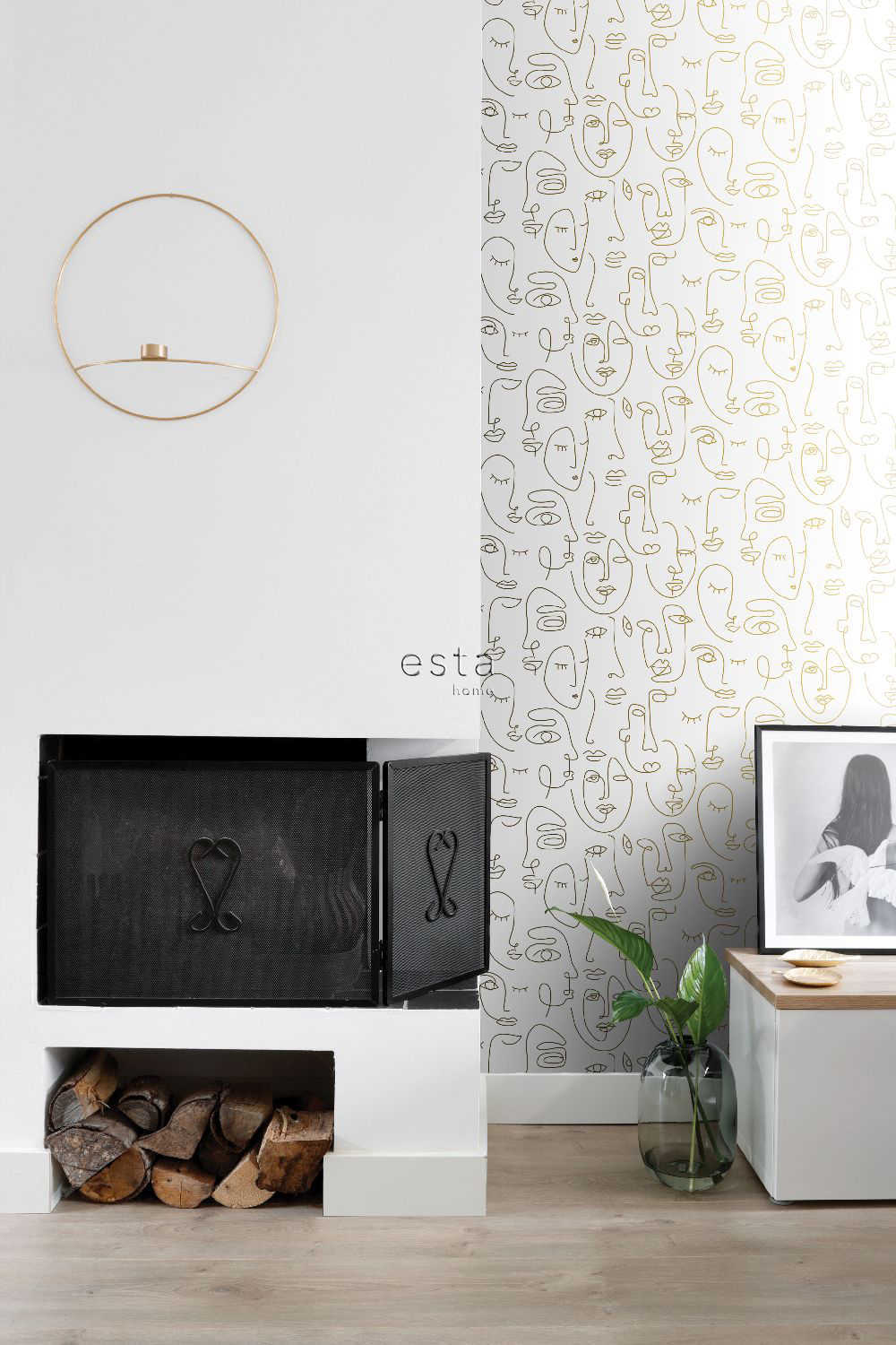 Behang Esta Home Black & White with a splash of Gold 139146 4