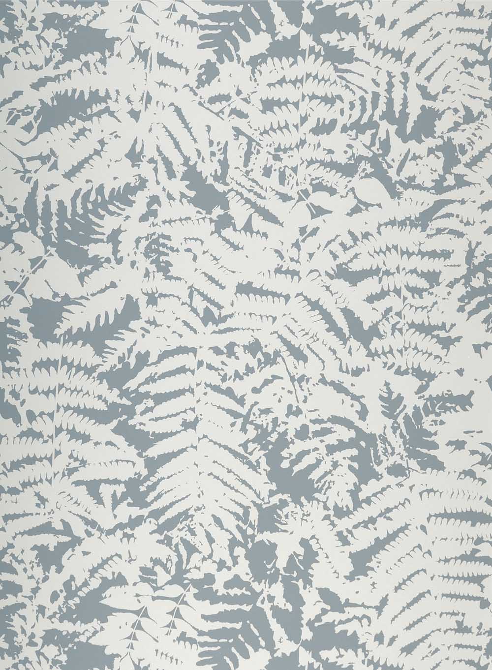 Behang Little Greene 20th Century Papers Fern 1960 Sage Blue 1