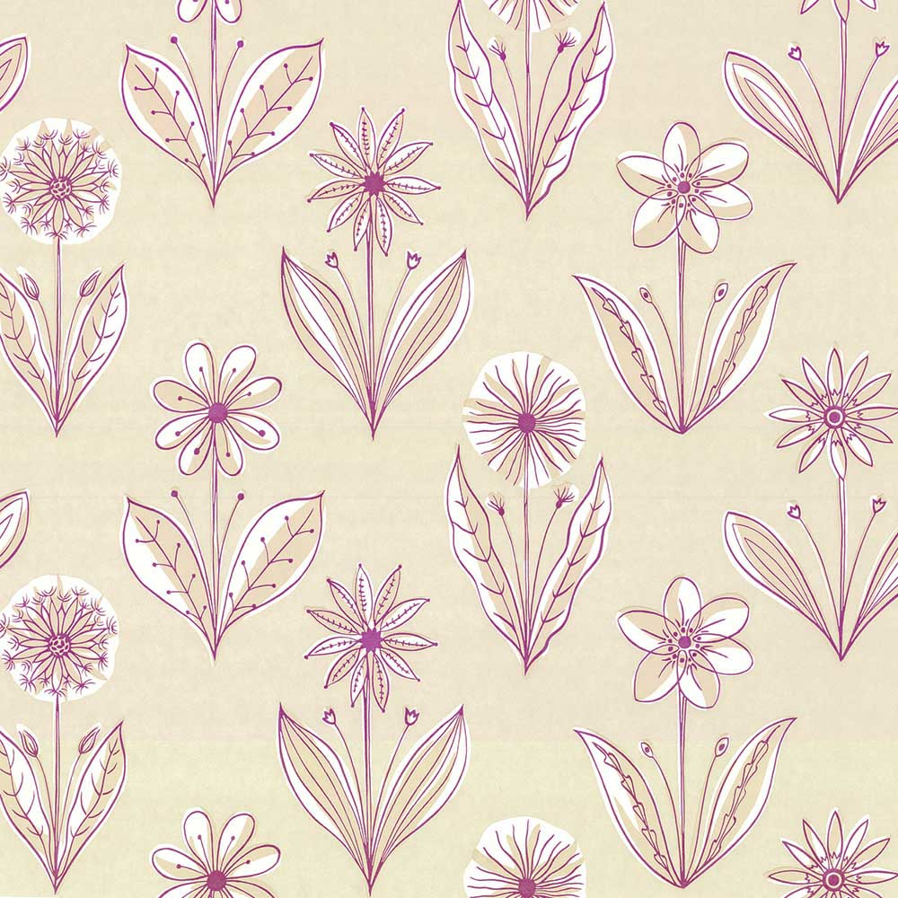 Behang Little Greene 20th Century Papers Florette 1954 Pastille 1