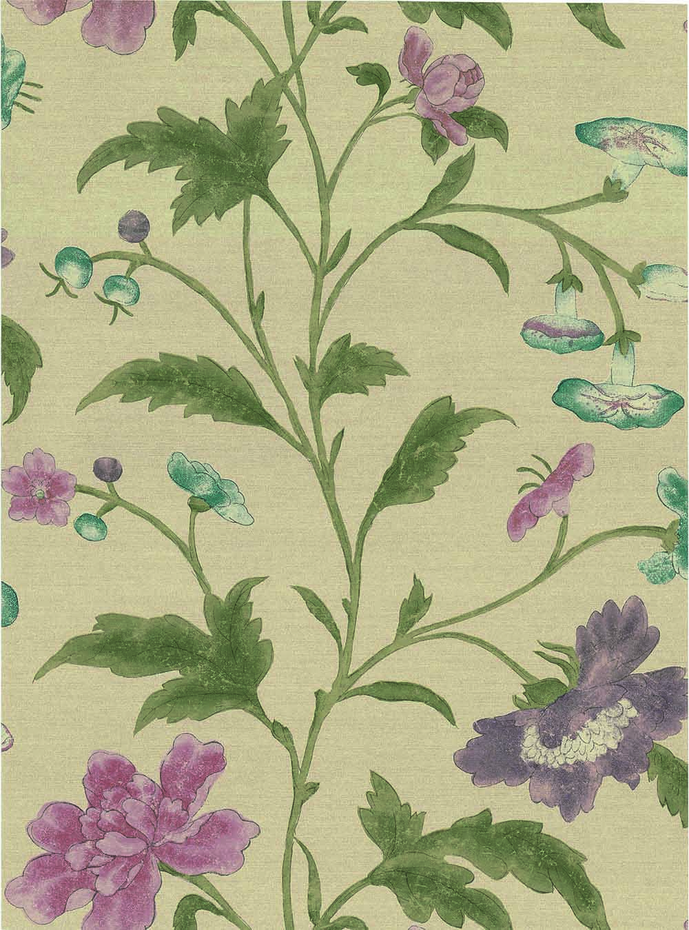 Behang Little Greene Archive Trails China Rose 1885 Sage 1