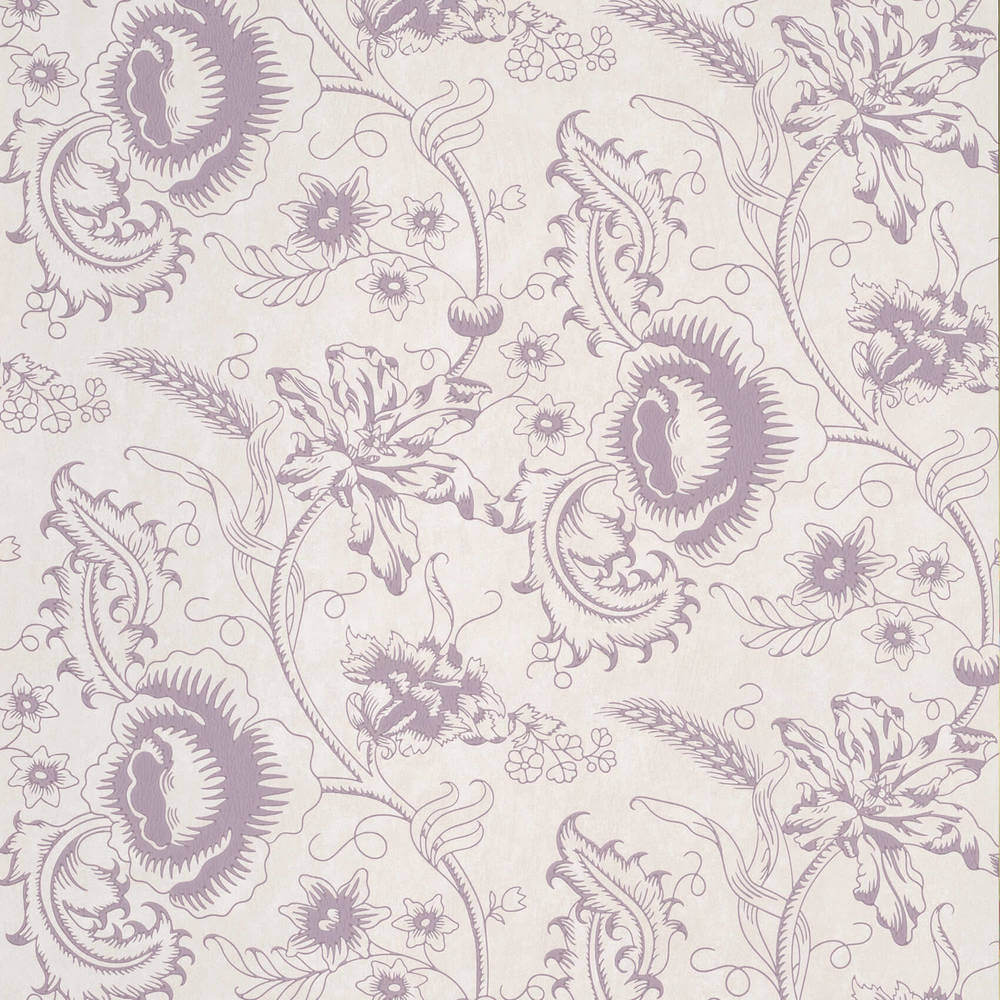 Behang Little Greene Archive Trails II Woodblock Mono Plum 1