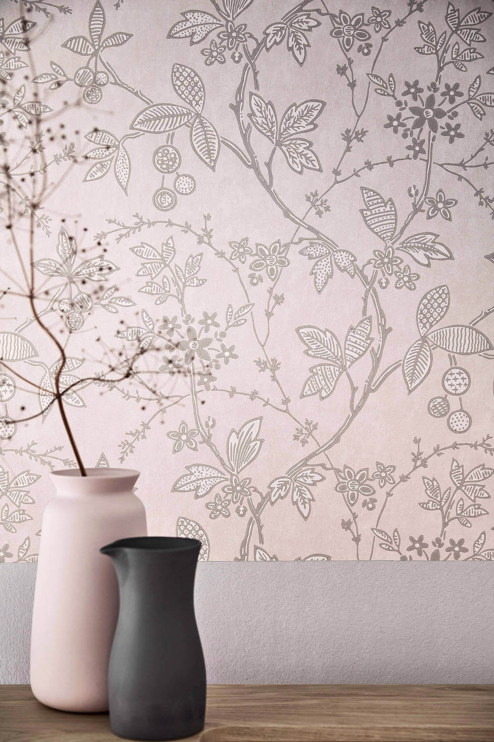 Behang Little Greene Archive Trails II Wrest Trail Pink Plaster 2