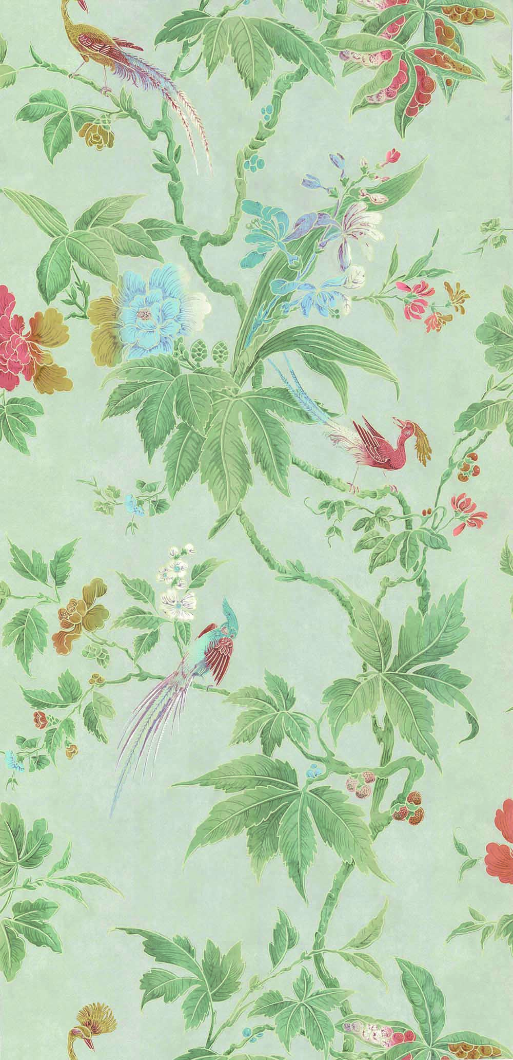 Behang Little Greene Archive Trails Paradise 1940 Dusk 1