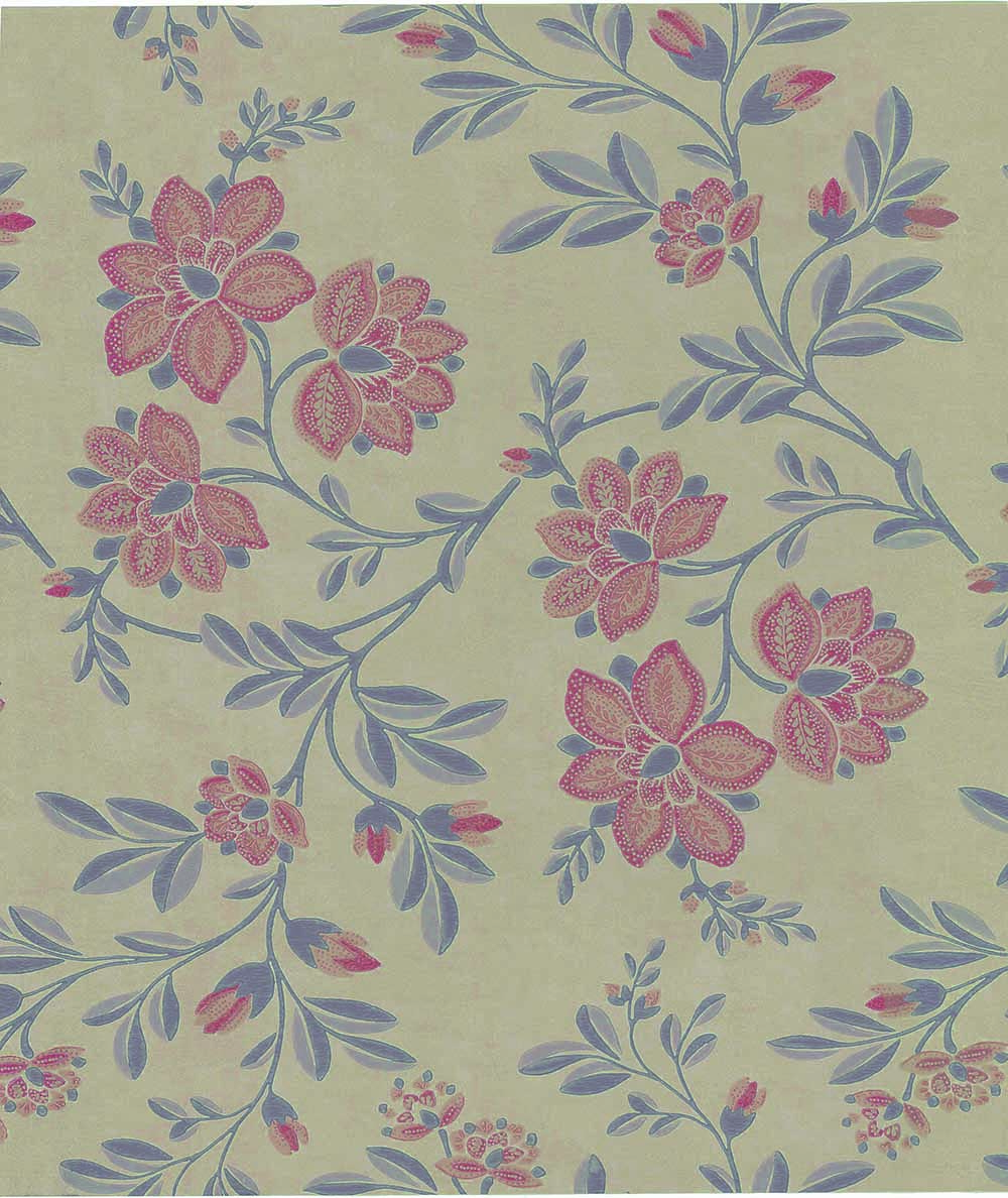 Behang Little Greene Archive Trails Stitch 1940 Berry 1