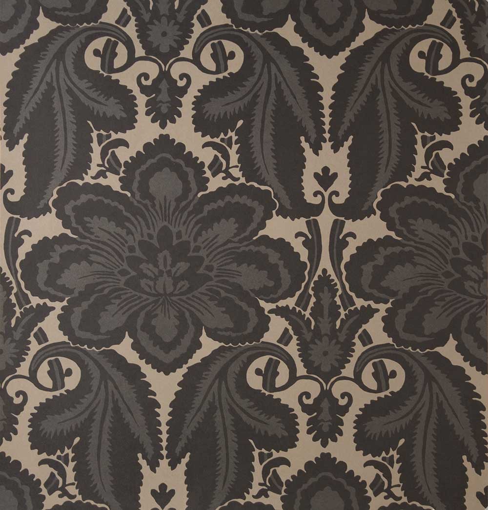 Behang Little Greene London Wallpapers IV Albemarle 1760 Charcoal 2