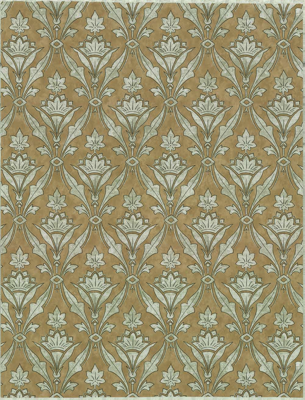 Behang Little Greene London Wallpapers IV Borough High St. 1880 Foil 1