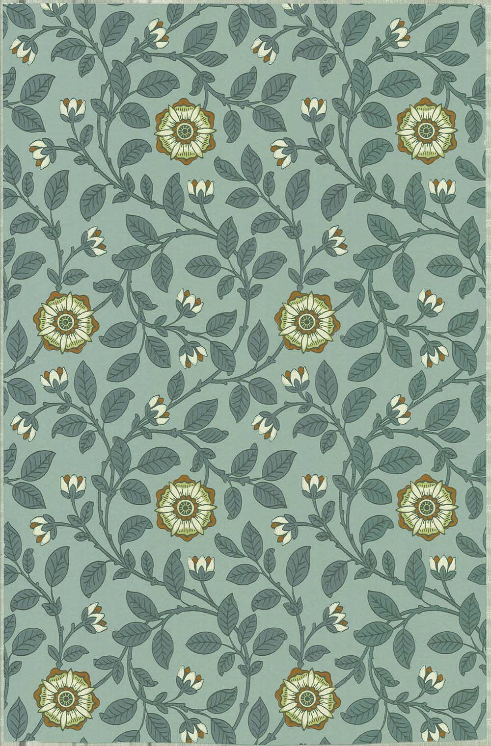 Behang Little Greene London Wallpapers IV Richmond Green 1880 Platinum 1