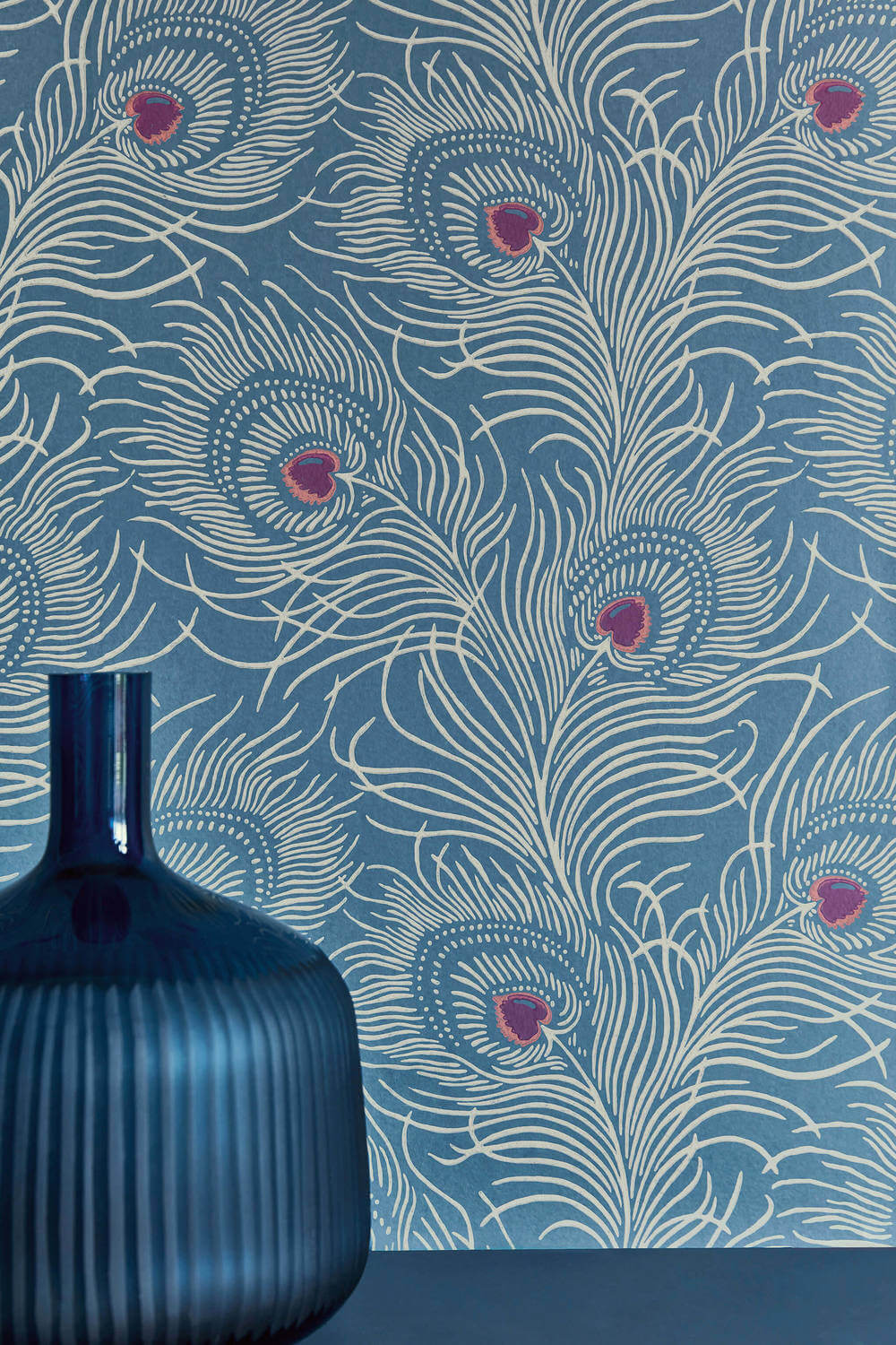 Behang Little Greene London Wallpapers V Carlton House Terrace Blue Plume 3