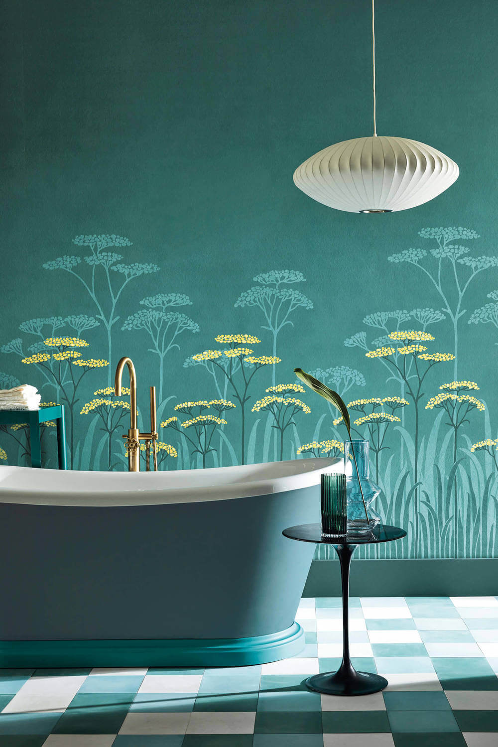 Behang Little Greene National Trust Papers Achillea Aurora 2