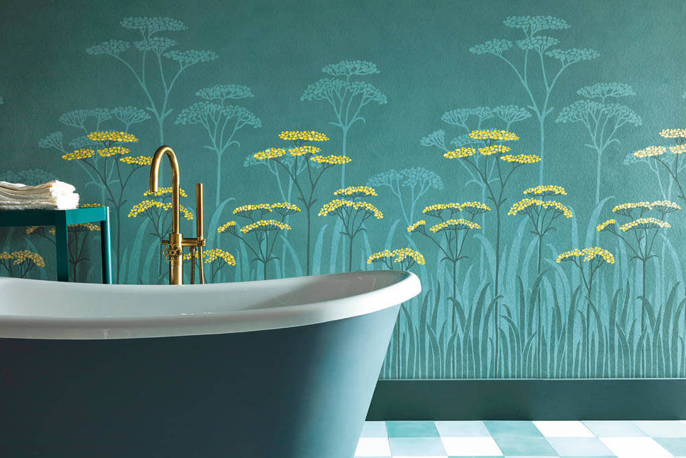 Behang Little Greene National Trust Papers Achillea Aurora 4