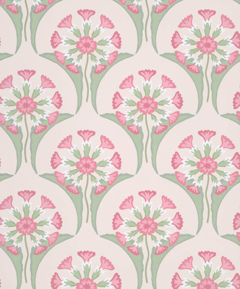 Behang Little Greene National Trust Papers Hencroft Pink Primula 1