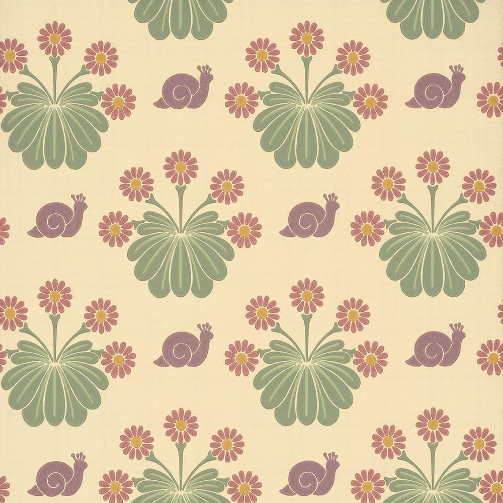 Behang Little Greene National Trust Papers II Burges Snail Travertine 1