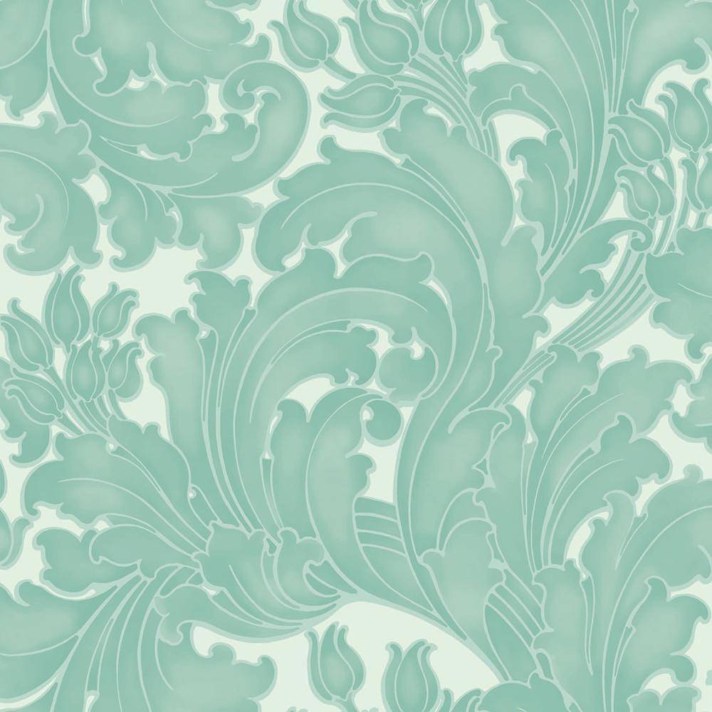 Behang Little Greene National Trust Papers II Tulip Aqua 1