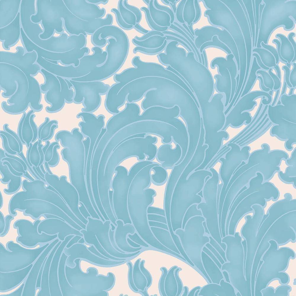 Behang Little Greene National Trust Papers II Tulip Powder Blue 1