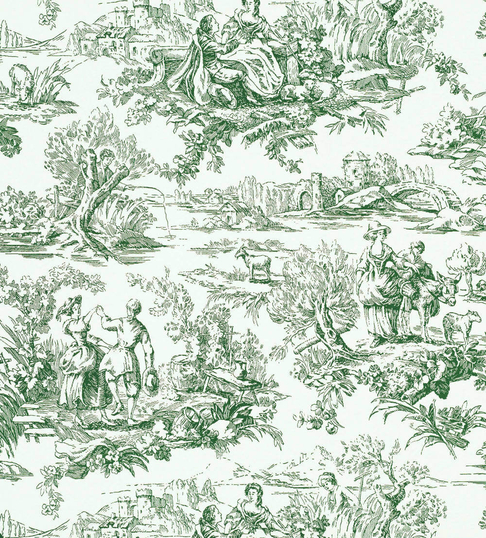 Behang Little Greene National Trust Papers III Lovers Toile Puck 1