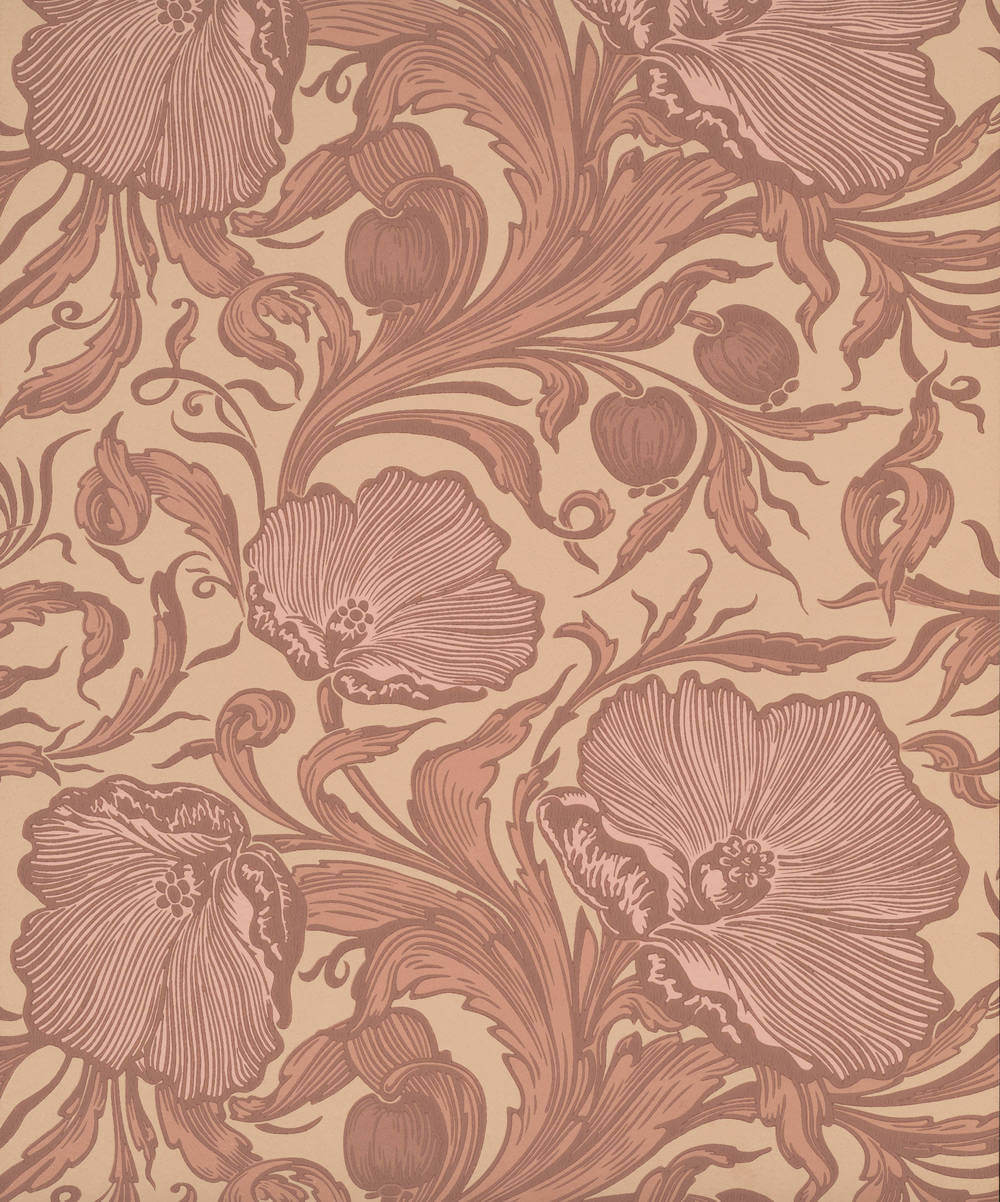 Behang Little Greene National Trust Papers III Poppy Trail Masquerade 1