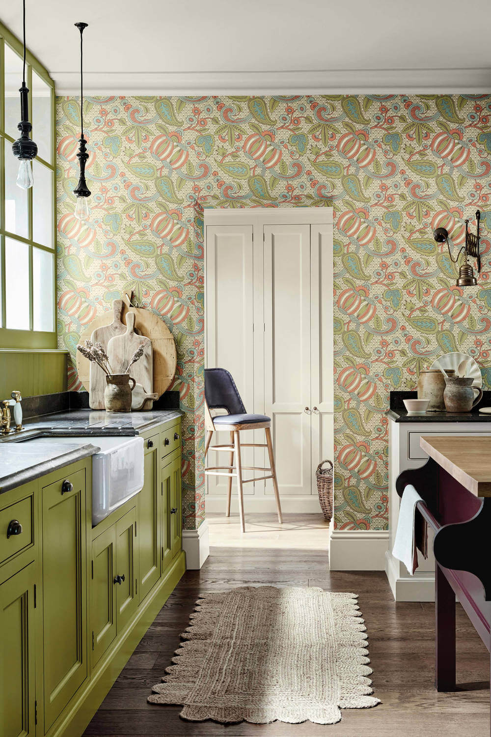 Behang Little Greene National Trust Papers Pomegranate Bazaar 2