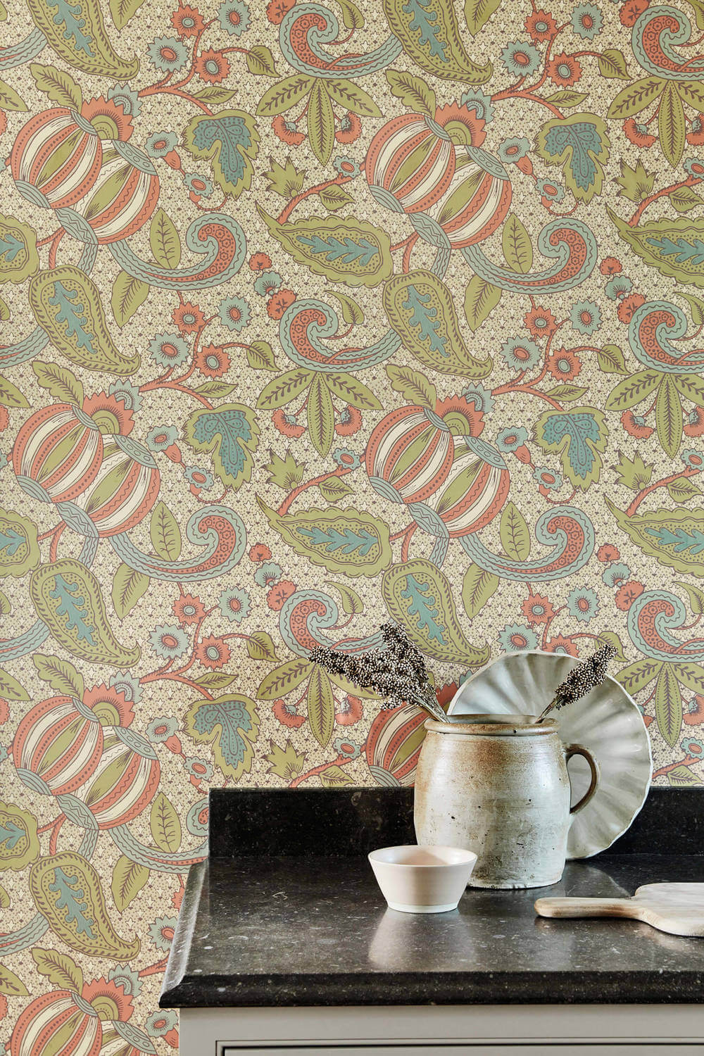 Behang Little Greene National Trust Papers Pomegranate Bazaar 3