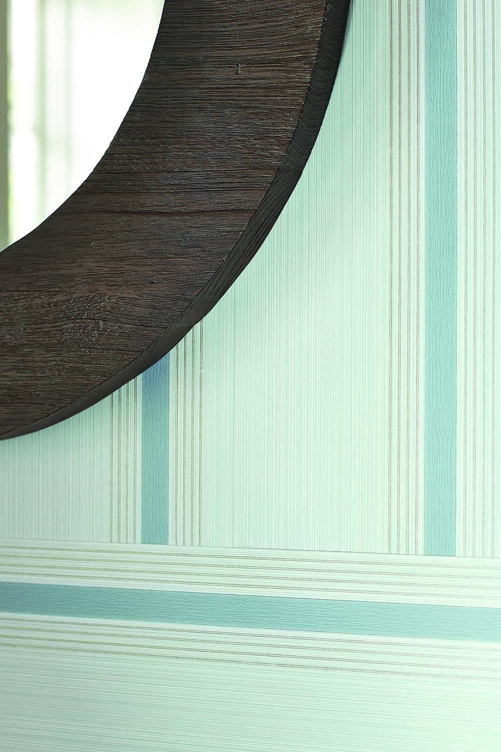 Behang Little Greene Painted Papers Cavendish Stripe 1965 Brush Blue 3