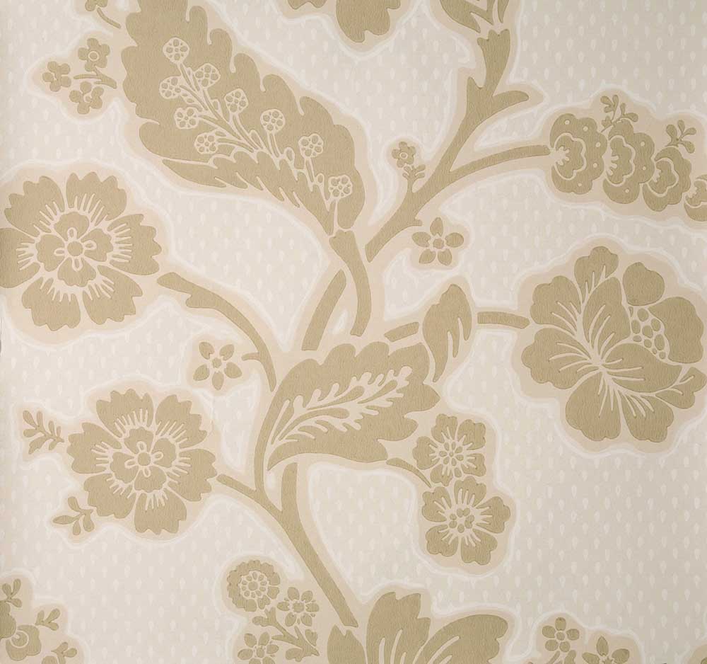 Behang Little Greene Révolution Papers Stag Toile 1895 Chocolat 1