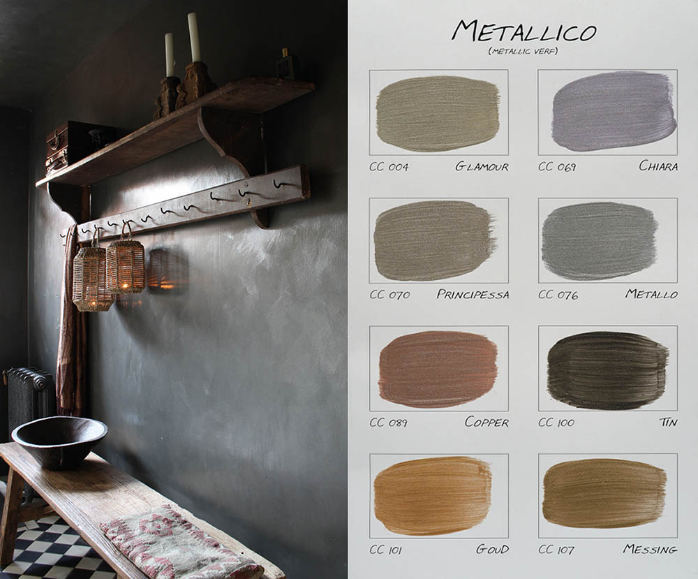 Carte Colori Metallico Metallic verf | Handgeschilderde kleurenkaart 1