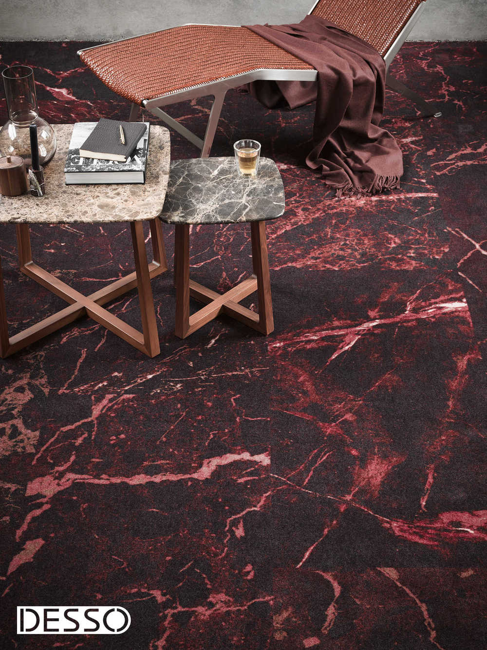 Desso Sense of Marble Volcano red 2118 Vloerkleed Blind gebandeerd 3