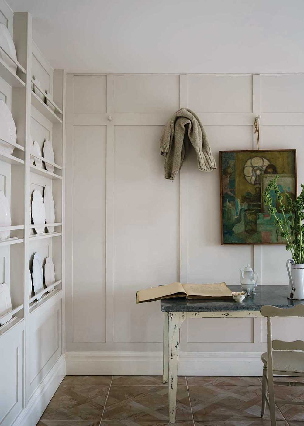 Krijtverf Farrow & Ball Proefpotje School House White (291) 2