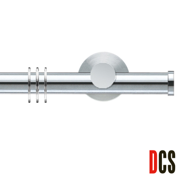 Gordijnroede DCS Rond RVS 1