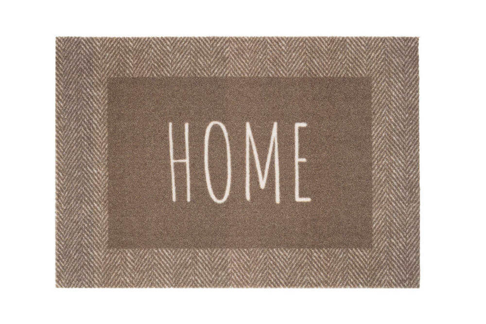 Hamat Mondial 555 Home Brown 40 x 60 cm | Schoonloopmat met tekst 1