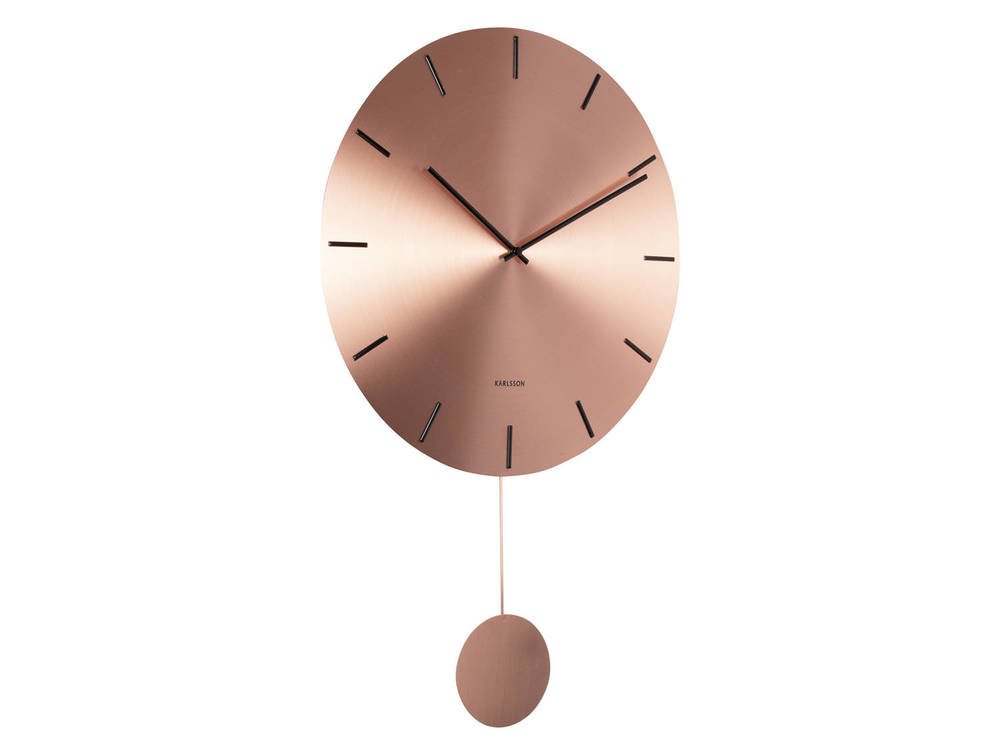 Karlsson Impressive Pendulum Wandklok - Koper met Zwart - ⌀ 47 cm 2