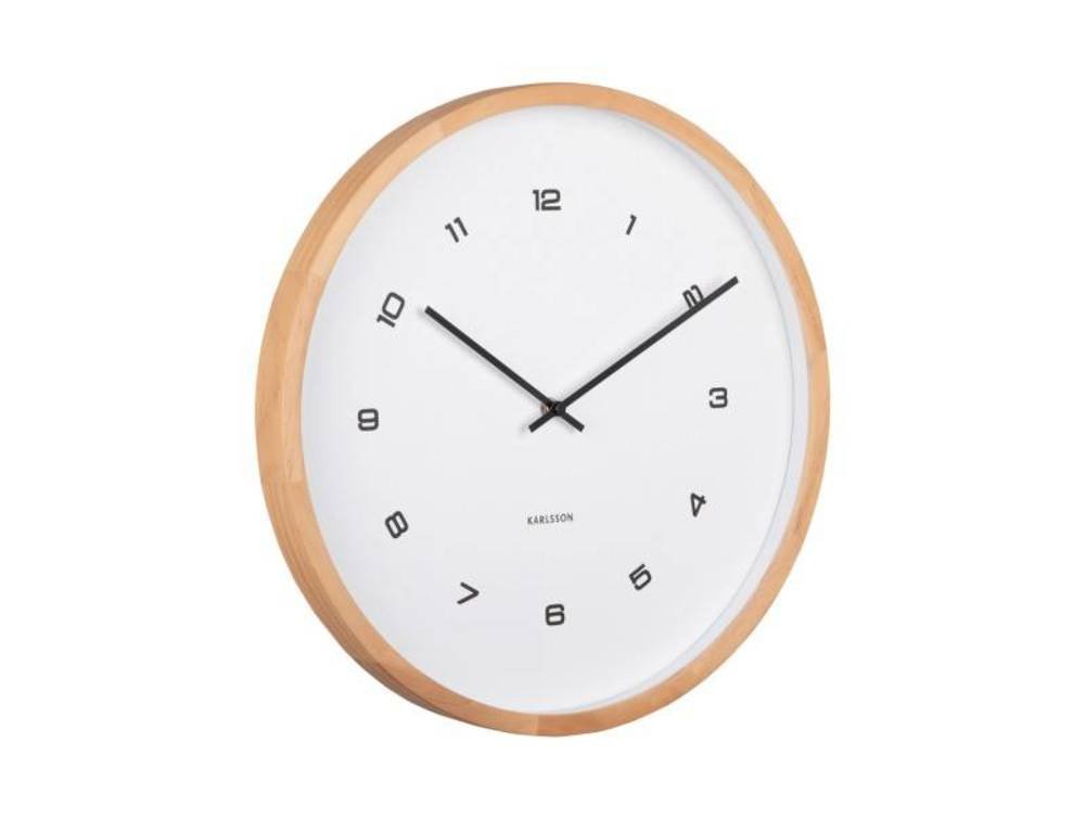 Karlsson Modesta Wandklok - Licht Hout Wit - ⌀ 41,6 cm 1