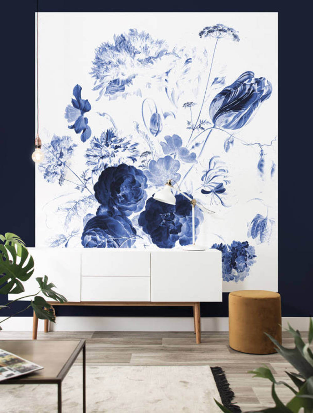 KEK Amsterdam Royal Blue Flowers BP-044 Behang XL 3