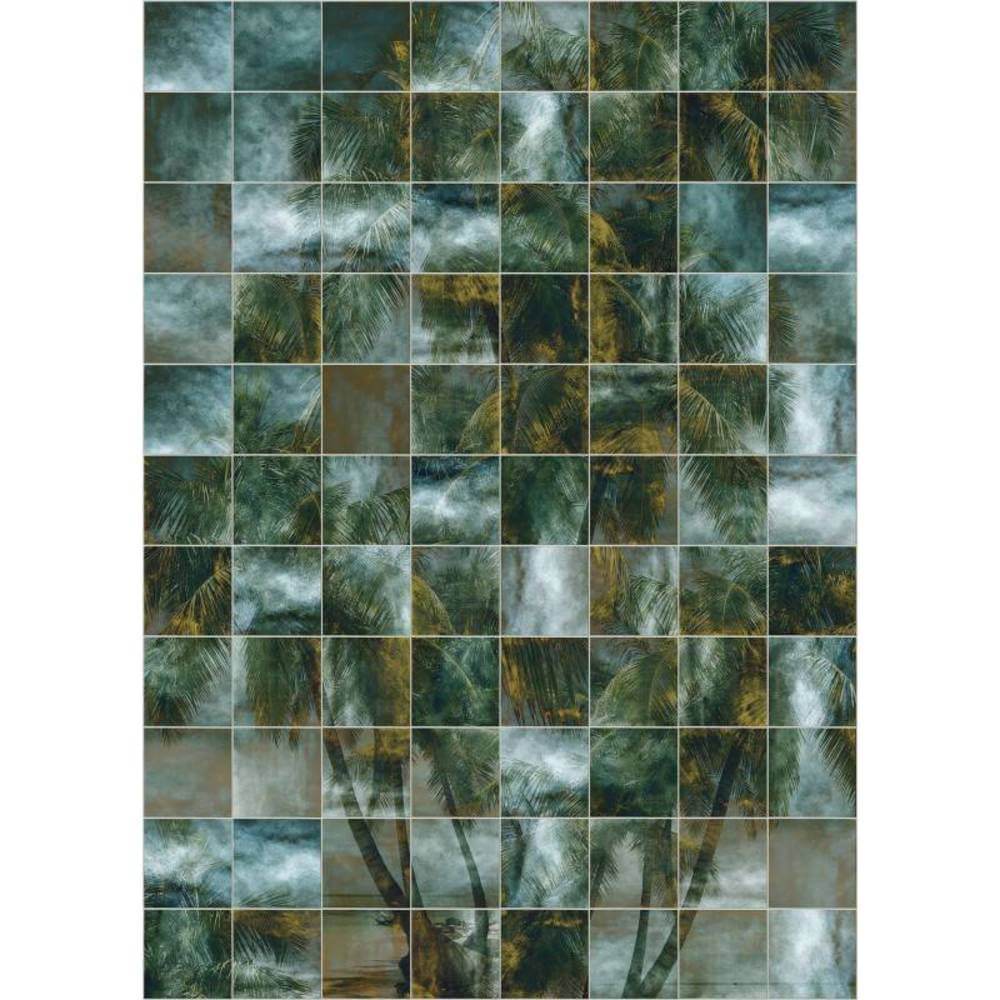 Komar Ink Palm Puzzle INX4-045 Behang 1