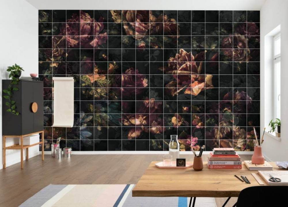 Komar Ink Tiles Flowers INX8-080 Behang 2