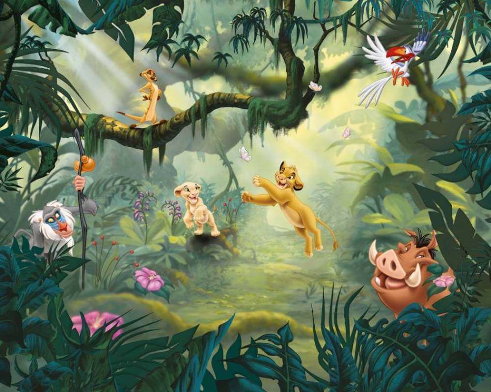 Komar Into Adventure Lion King Hakuna Matata IADX7-004 Behang 1