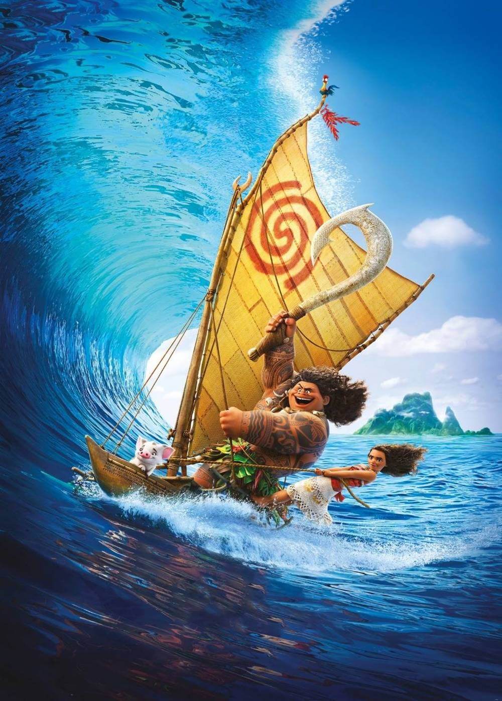 Komar Into Adventure Moana Ride the Wave IADX4-010 Behang 1