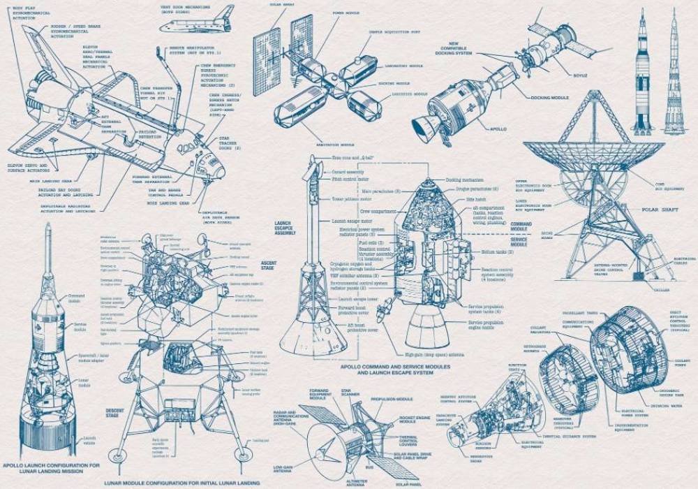 Komar Into Adventure Spacecraft Architecture IAX8-0016 Behang 1