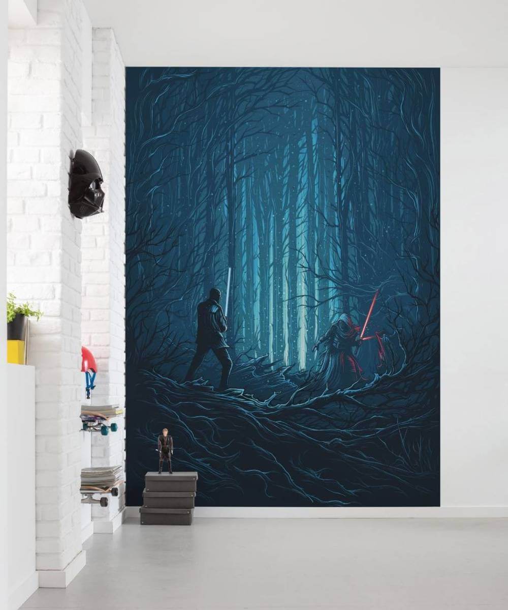 Komar Into Adventure Star Wars Wood Fight IADX4-003 Behang 2