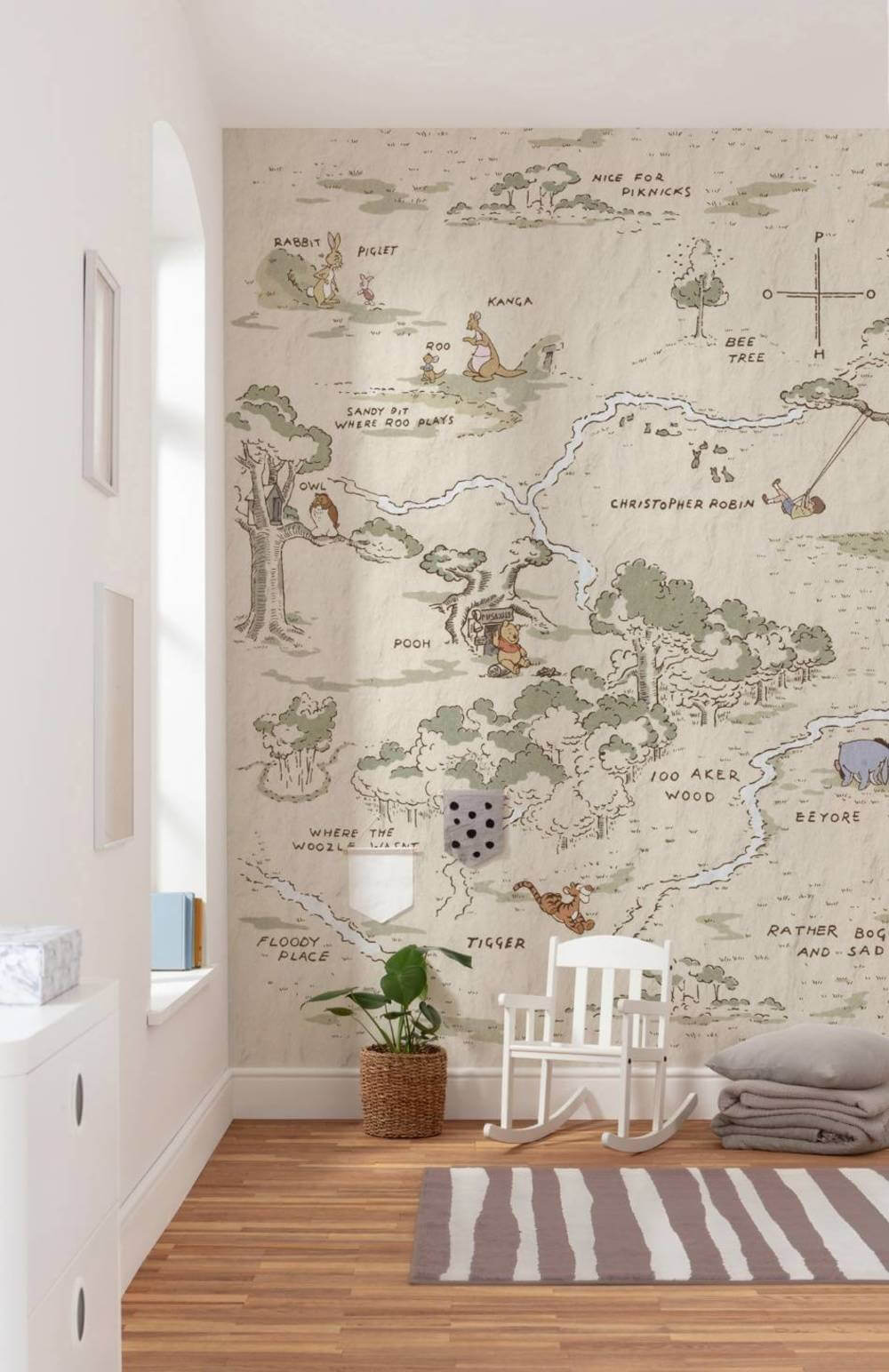 Komar Into Adventure Winnie the Pooh Map IADX4-042 Behang 2