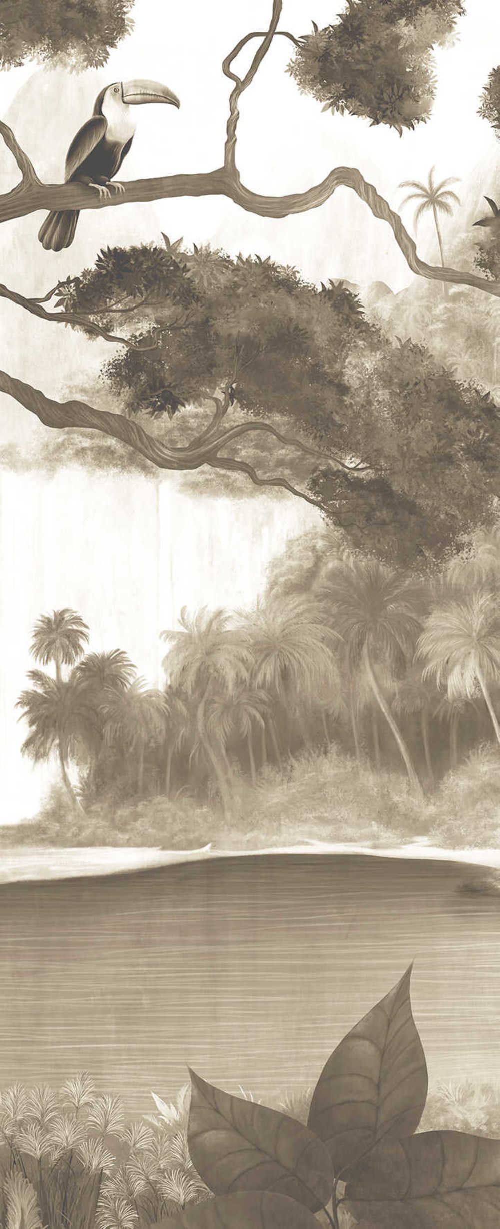 Masureel Wall Designs IV DG4TOU1012-260 Toucan Sepia Behang 1